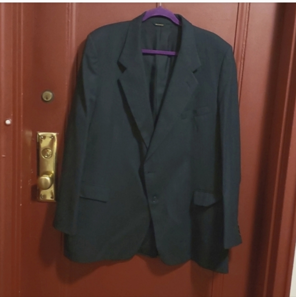 Mark Royal Exclusively Tailored   Black Pin Stripe Pattern Jacket.